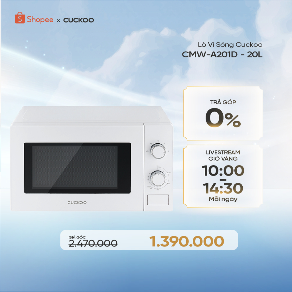 Lò vi sóng Cuckoo 20 lít CMW-A201D - Hàng chính hãng - Chất lượng Hàn Quốc