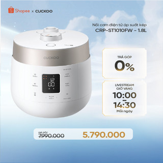  Nồi cơm điện tử áp suất kép Cuckoo 1.8L CRP-ST1010FW - Lòng nồi phủ men Xwall độc quyền 