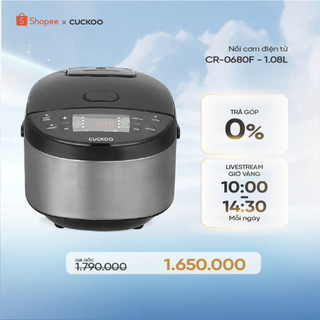  Nồi cơm điện tử Cuckoo 1.08L CR-0680F đa chức năng thiết kế hiện đại - Bảo hành 2 năm - Hàng chính hãng Cuckoo 