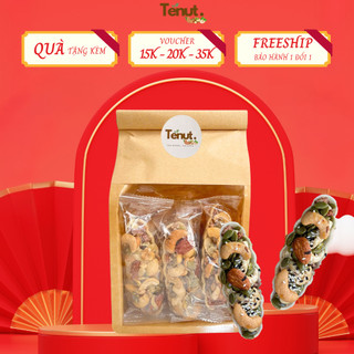  Bánh Thuyền Hạt mix Gạo Lứt Không Đường Ít Ngọt Ăn chay - Ăn vặt dinh dưỡng |TENUT Healthy snacks 