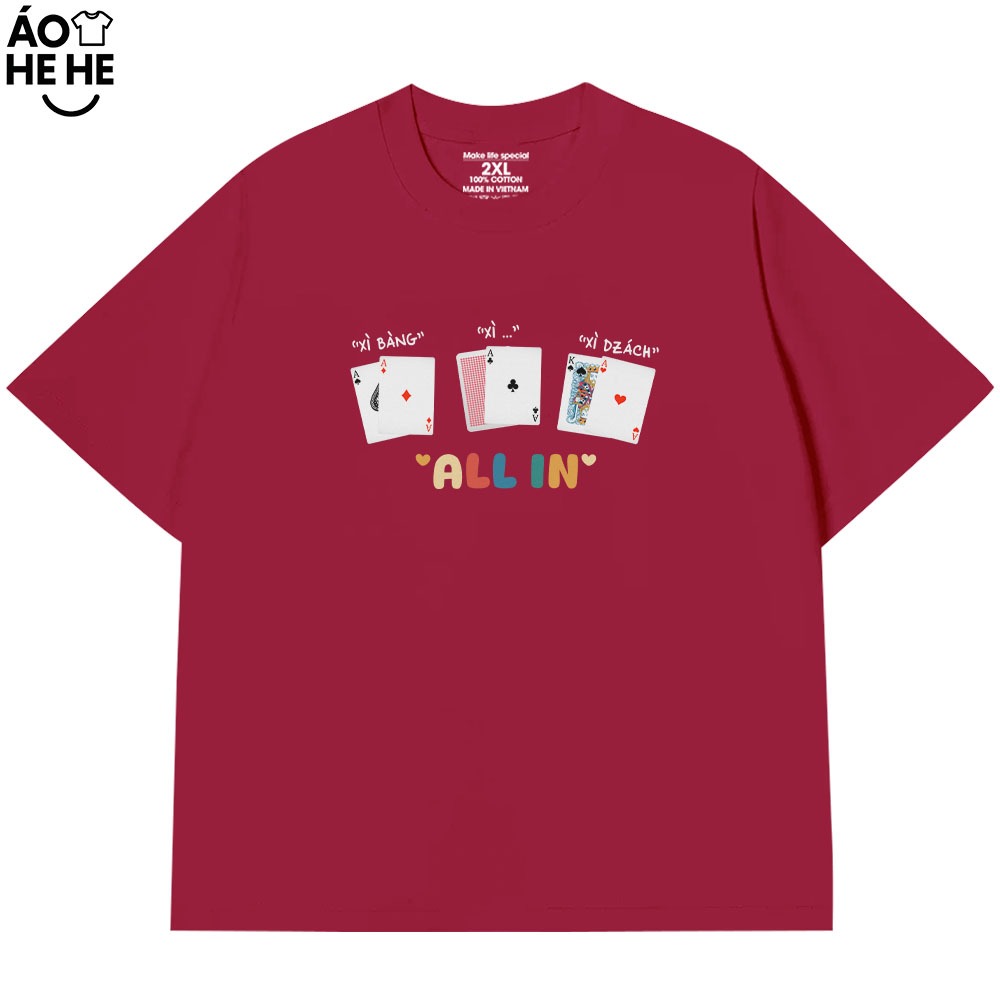 Áo Tết Hài Hước Xì Bàn Xì Dách Câu Nói Ngày Tết Vui Nhộn Form Rộng Cotton 2320gsm In Theo Yêu Cầu