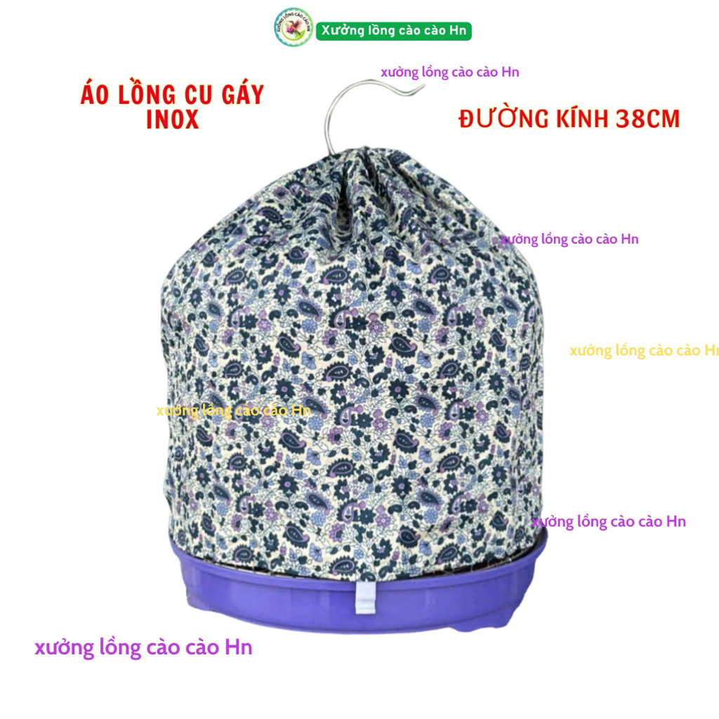 Áo lồng chim gáy inox,áo lồng chim cu gáy 38cm hoạ tiết hoa văn