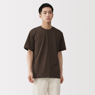 [26SS] MUJI Áo Thun Nam Vải Jersey Cổ Tròn Tay Ngắn