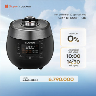  Nồi cơm điện tử áp suất Cuckoo 1.8 lít CRP-RT1008F - Lòng nồi phủ men chống dính XWall Diamond - Hàng chính hãng 