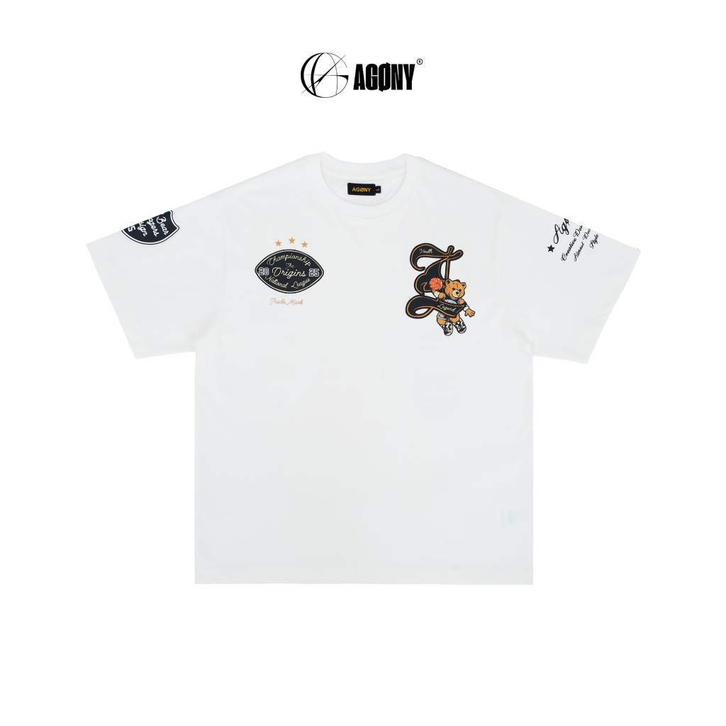 Áo Thun LEGEND Basketball Bear Trắng - Agony Story