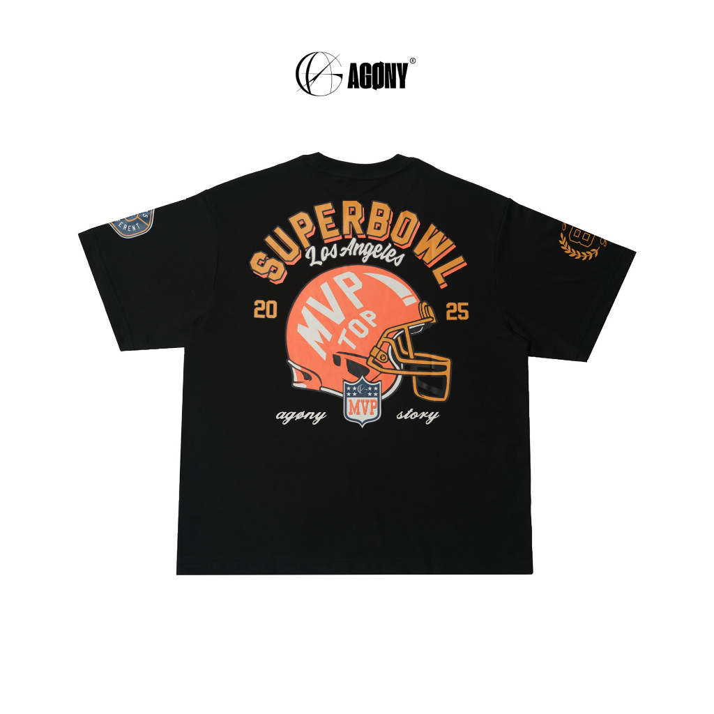 Áo Thun Los Angeles Superbowl MVP TOP Đen – AGONY STORY