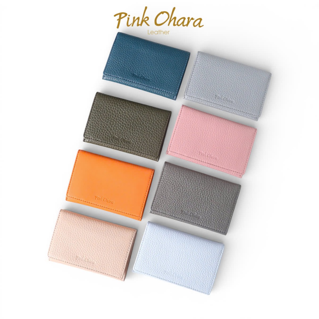 Ví Đựng Thẻ Card PINK OHARA Da Bò Thật