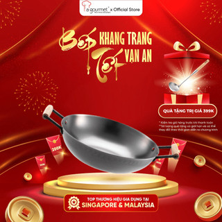  Chảo gang đúc công nghệ mới La gourmet NitriganTM 32cm lòng sâu 4.5L - 347688 dùng được bếp từ an toàn sức khỏe 