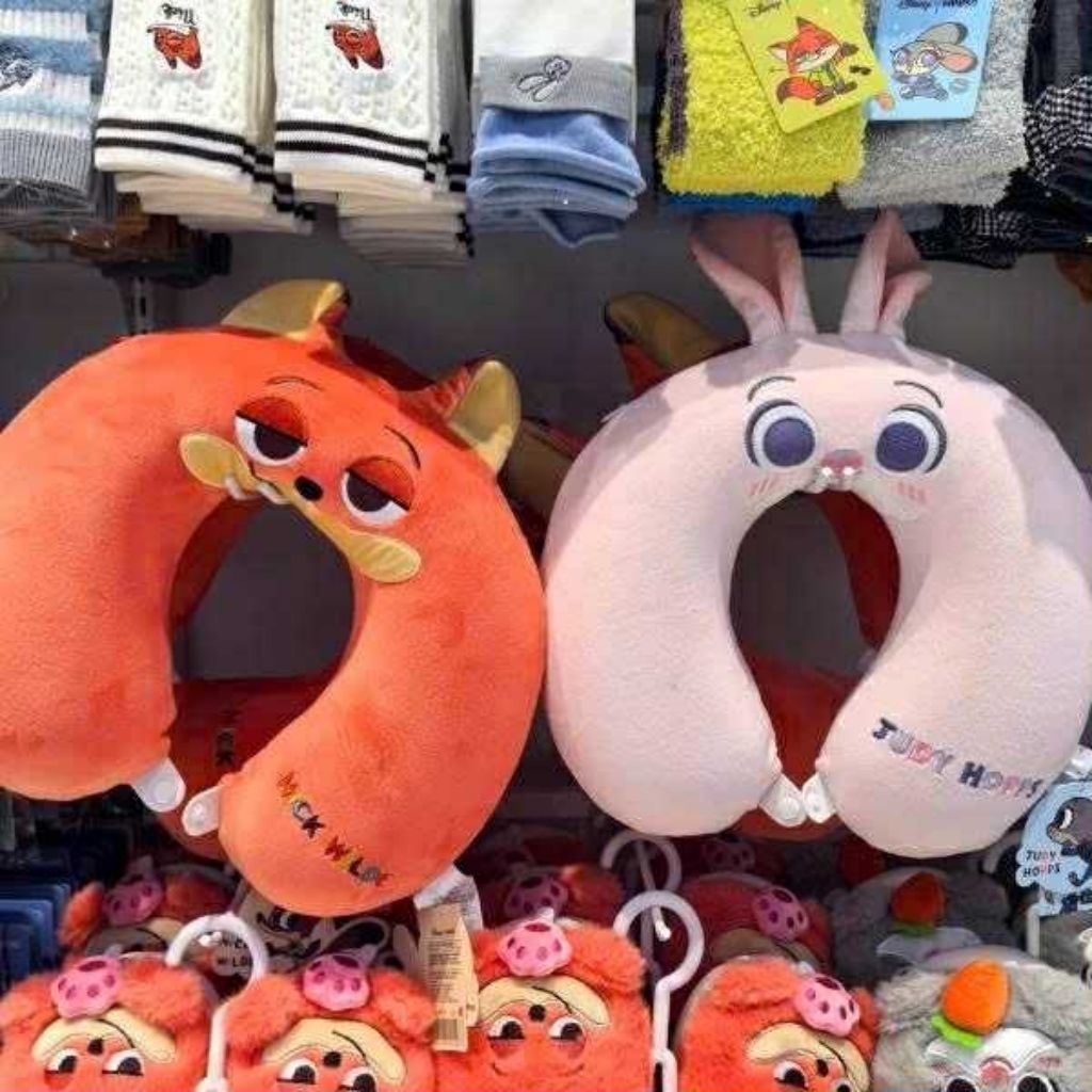 Plush Hopps Zootopia Judy U - Shaped Pillow Travel Neck Pillow Car Nick Wilde Napping Pillow