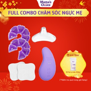  Combo Núm Trợ Ti Túi Chườm Ngực Máy Thông Tắc Tia Sữa Miếng Dán Lạnh Mama's Choice - Combo Chăm Sóc Ngực Mẹ 