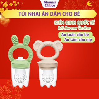  Túi Nhai Ăn Dặm Mama's Choice Cho Bé Núm Nhai Hoa Quả Chống Hóc Tặng Kèm 3 Size Núm Phù Hợp Bé Từ 4 Tháng Tuổi 