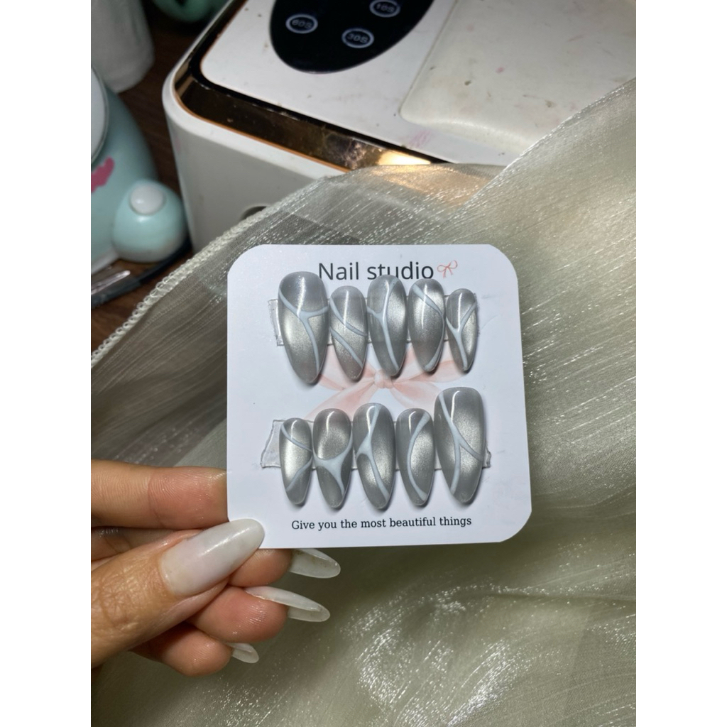 Nails box thiết kế Set Nails xám mắt mèo