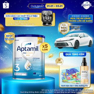   CƠ HỘI TRÚNG XE CAMRY  CB5 Sữa bột Aptamil Kid Cesarbiotik New Zealand số 3 - Synbiotic độc quyền cho bé từ 2-6 tuổi 