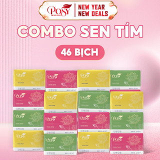 POSY - COMBO SEN TÍM - 46 GÓI Giấy ăn gấu trúc Posy 300 tờ 3 lớp nhỏ gọn tiện dụng mềm mịn siêu tiết kiệm cho gia đình 