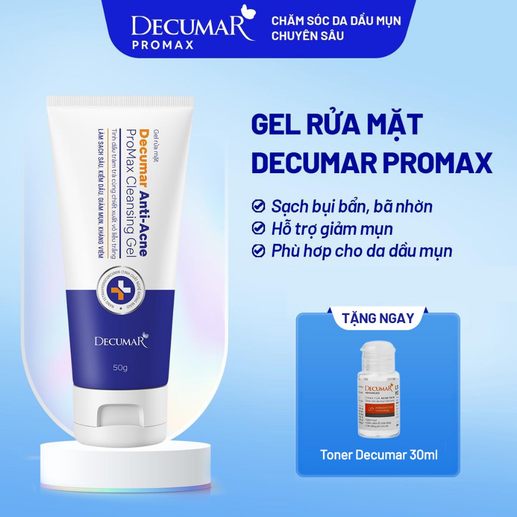 Gel rửa mặt Decumar Anti-Acne Promax Cleansing Gel, 50g - DPG02