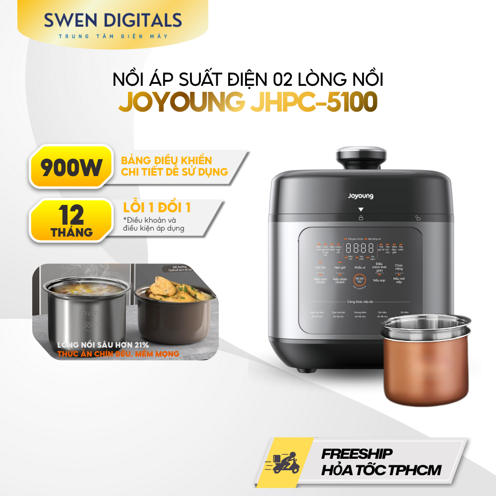 Nồi áp suất Joyoung JHPC-5100 900W 5L - BH chính hãng 2 năm