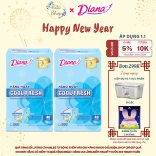  Băng Vệ Sinh Hàng Ngày Diana Sensi Cool Fresh Bạc Hà Mát Lạnh 15.5cm Gói 40 miếng 