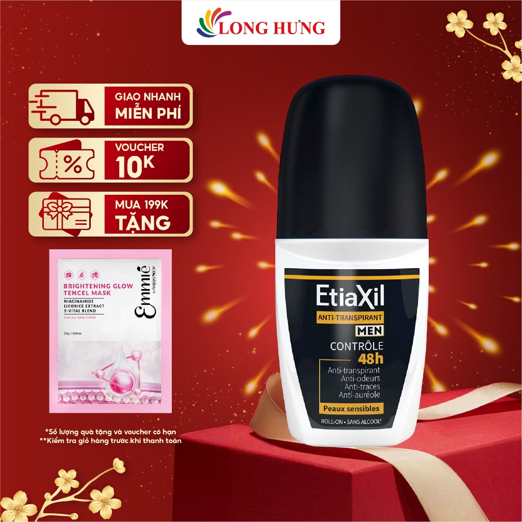 Lăn khử mùi nam EtiaXil Anti Transpirant Men 48H (50ml)