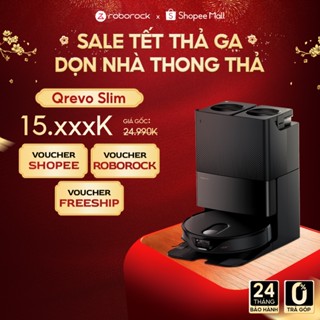  Roborock Qrevo Slim Robot hút bụi lau nhà | Tự động giặt sấy | Lực hút 11000 Pa | Bảo hành 2 năm 