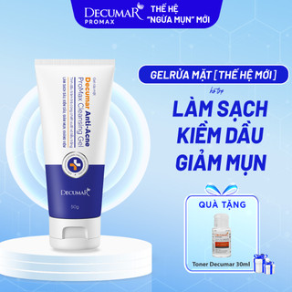  Gel Rửa Mặt Cho Da Dầu Mụn Làm Sạch Sâu Mờ Thâm Decumar Anti-Acne ProMax Cleansing Gel 50g - DPG02 