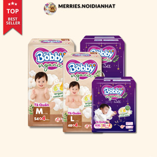   FBS  Bỉm Tã quần BOBBY ORGANIC Size M L XL XXL Siêu Mỏng Thoáng Khí Chống Tràn Dịu Nhẹ 
