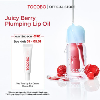  Son dưỡng môi có màu thuần chay Tocobo Juicy Berry Plumping Lip Oil 4g 