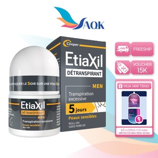 Lăn khử mùi nam EtiaXil Detranspirant Men - Kiểm soát mồ hôi và ngăn mùi an toàn cho da nhạy cảm 