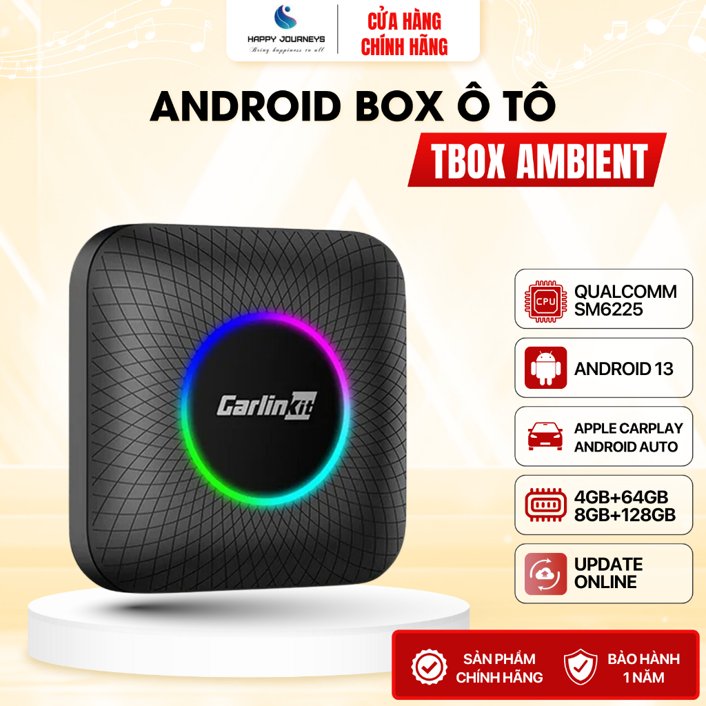 [VF5, VF6, VF7, VF8, VF9, VFe34] Android box CarlinKit Tbox Ambient, chip 6225, Android 13| HAPPY JOURNEYS
