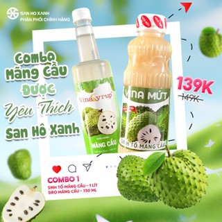   Combo 2  Siro Vinasyrup Và Sinh Tố Vina Mứt Mãng Cầu - Dùng Pha Chế Trà Mãng Cầu Thơm Ngon Và Tiện Lợi 
