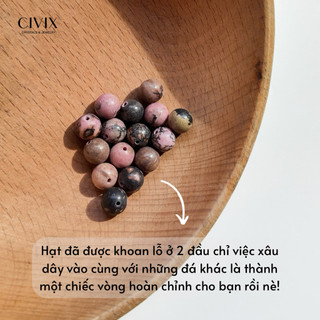 Hạt xâu vòng Rhodonite
