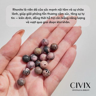 Hạt xâu vòng Rhodonite