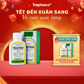  Mỹ phẩm Bột Khử Mùi Trapha Traphaco Khử Mùi Hôi Chân Hôi Nách Và Giảm Tiết Mồ Hôi - Hộp 30g 
