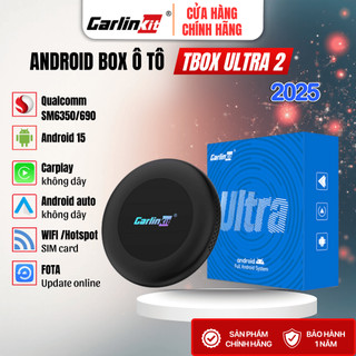  Android box ô tô Carlinkit Tbox Ultra 2 Chip Qualcomm SM6350 Android 15 8GB+128GB 