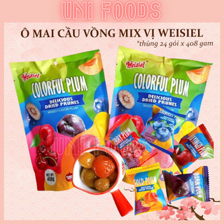   408gam  Ô mai mix 4 vị chery  việt quất  mận thanh mai  đào tẩm mật ong Colorful Plum WEISIEL 