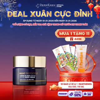 Kem dưỡng ẩm giảm nám tàn nhang chống lão hoá DermEden Night Cream Retinol 1% + Niacinamide 5% 50ml 