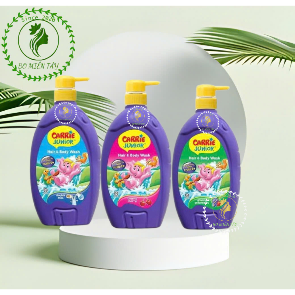 Chai Sữa Tắm Gội Cho Bé Carrie Junior 700g Hương Trái Cây – Dịu Nhẹ, An Toàn Cho Da Nhạy Cảm