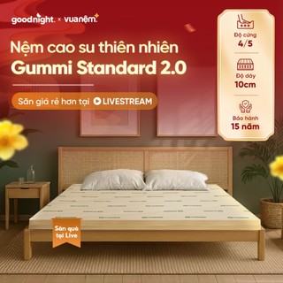   SĂN QUÀ TẠI LIVE  Nệm Cao Su Thiên Nhiên Gummi Standard 2.0 10cm Vua Nệm Đệm cao su Vua Nệm - BH 15 năm 