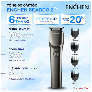   CHÍNH HÃNG  Tông Đơ Cắt Tóc Enchen Beardo 2 Tặng kèm 4 cử lược Dùng liên tục 90 phút Cắt tỉa lông chó mèo 