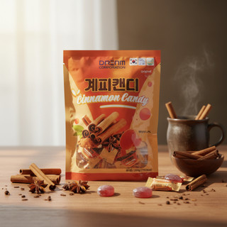 KẸO QUẾ CỨNG HÀN QUỐC BỊCH 200G ( date luôn mới)