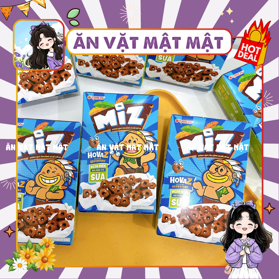 Combo Bánh Quy Socola Miz Orion [Hộp 54g], Bánh Quy Ăn Sáng Orion Toonies