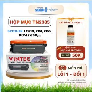  Hộp Mực Cho Máy In Brother HL-L2321D L2361DN 2366 2701,... Đã Có Mực – In Đậm – LỖI 1 ĐỔI 1 Miễn Phí  TN-2385  VINTEC 