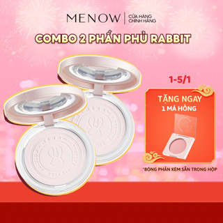  COMBO 2 Phấn phủ nén làm đều màu da MENOW Rabbit Compact Powder 8.5gr x2 