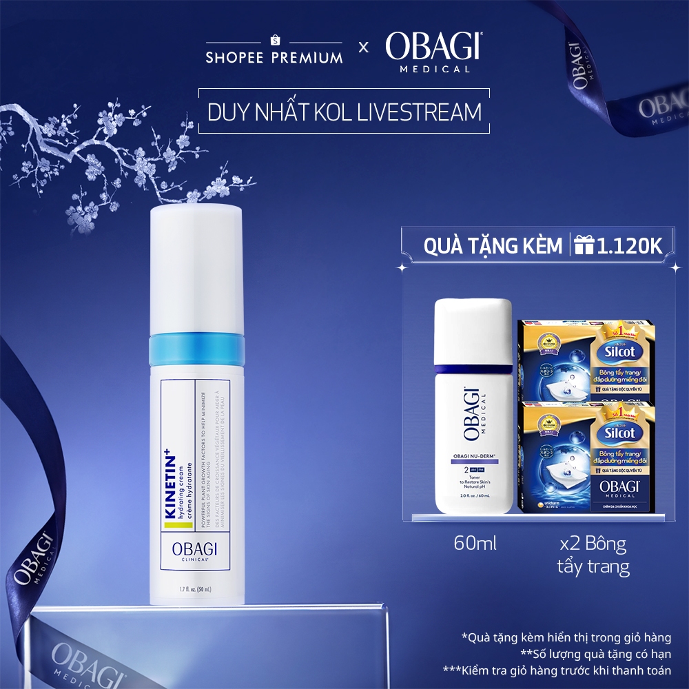 [Obagi-KOL] Kem dưỡng phục hồi làm dịu da Obagi Clinical Kinetin+ Hydrating Cream 50ml