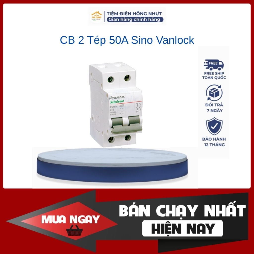CB Tép 1P 2P 32a 40a 63a Sino Vanlock Bền An Toàn Hàng Chính Hãng ( Đổi Trả 7 Ngày )
