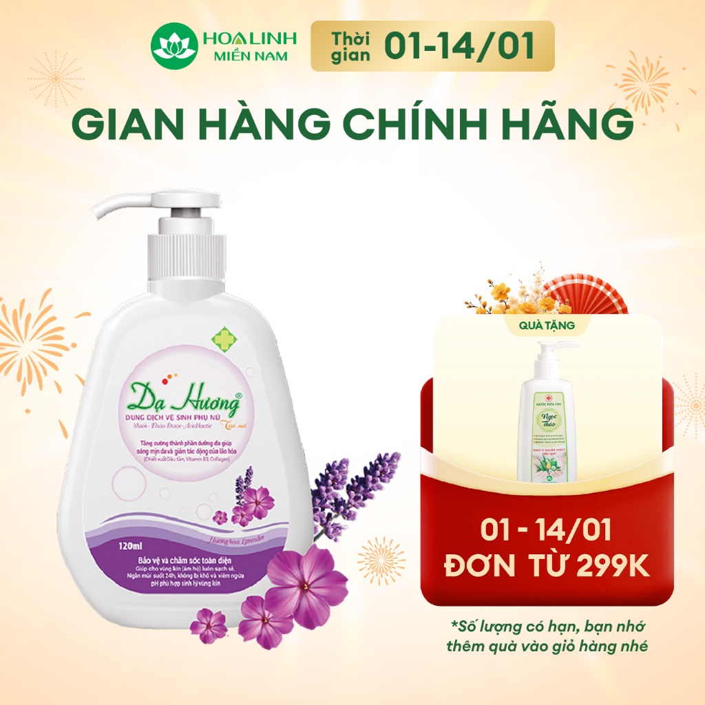  Dung dịch vệ sinh Dạ Hương Lavender 120ml 