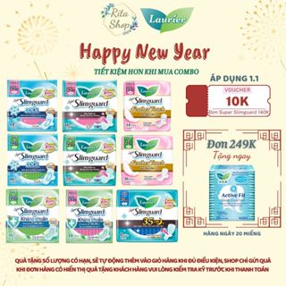  Băng Vệ Sinh Ban Ngày Laurier Super Slimguard Siêu Mỏng 1mm - Bảo Vệ Kháng Khuẩn 