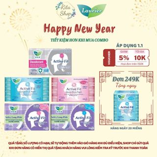  Băng Vệ Sinh Hàng Ngày Laurier Active Fit Siêu Mỏng Khô Thoáng Không Hương  Hương Hoa  Trái Cây  Phân Tử Bạc 40 Miếng 