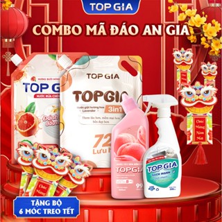   MÃ ĐÁO AN GIA  Combo Tết Rinh TopGia Lộc Đầy Nhà Bộ Sản Phẩm Giặt Giũ Chăm Sóc Nhà Cửa 