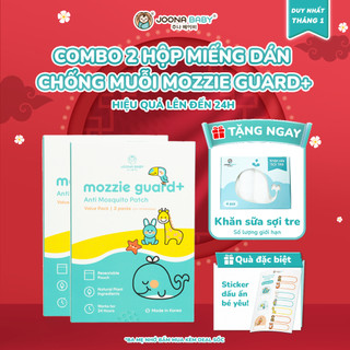  Combo 2 hộp miếng dán chống muỗi cho bé Mozzie Guard+ - JOONA BABY  TẶNG 1 KHĂN SỮA  
