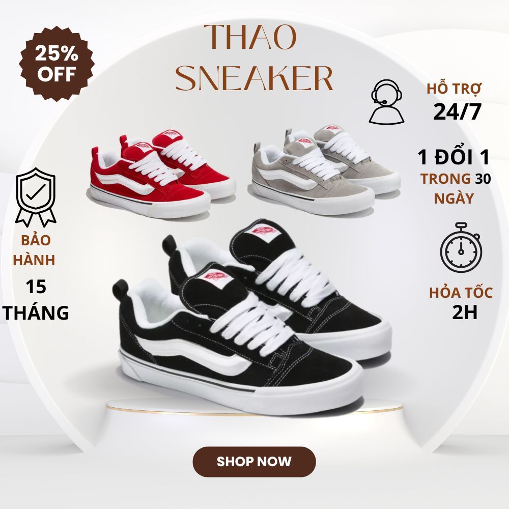 Giày Va_Knu Skool Nam Nữ, Giày Va Béo Full Box Bill